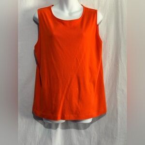 Cato Bright Orange Sleeveless Top, size Large